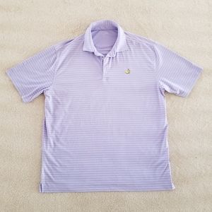 Masters Tech Light Purple/Lavender Striped Golf Shirt Size XL